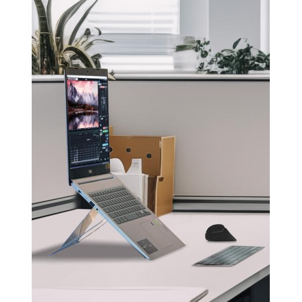 STANDIVARIUS UNO Supporto per computer portatile Alluminio, Argento 43,2 cm [17] (Attachable Laptop Stand - Natural Aluminium)