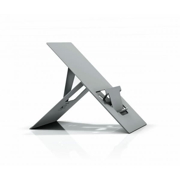 STANDIVARIUS Oryx evo H Supporto per computer portatile Alluminio, Argento 43,2 cm [17] (Laptop Stand with Document Holder for Small Laptops - Natural Aluminium)