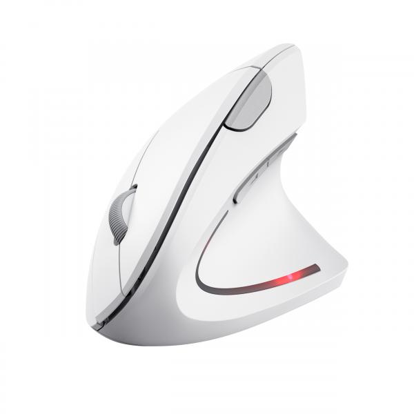 Trust Verto mouse Ufficio Mano destra RF Wireless Ottico 1600 DPI (TRUST WHITE VERTO WIRELESS ERGO MOUSE 25132)