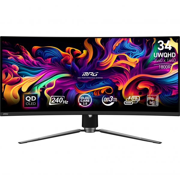 MSI MPG 341CQPX QD-OLED Monitor PC 86,4 cm [34] 3440 x 1440 Pixel UltraWide Quad HD Nero (MSI)