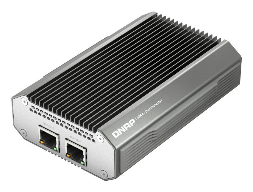 QNAP QNA-UC10G2T scheda di rete e adattatore Ethernet 10000 Mbit/s (USB 4 TYPE-C TO 2 X 10GBASE-T - NETWORK ADAPTER)