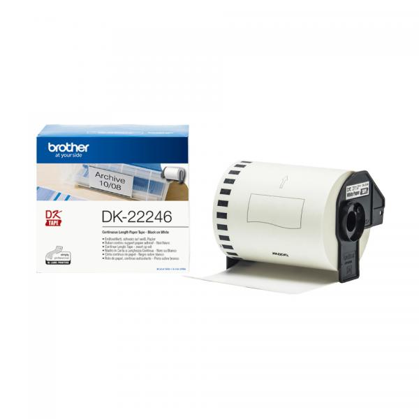 Brother DK-22246 nastro per etichettatrice Nero su bianco (Label-Making Tape Black On - White - Warranty: 12M)