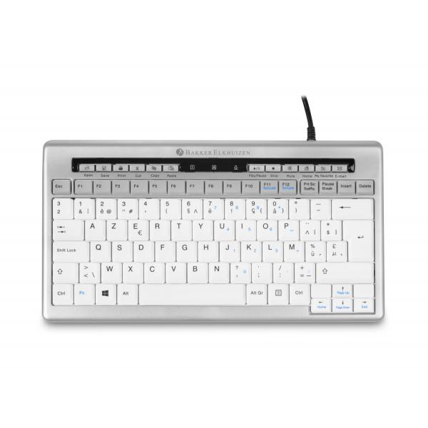 BakkerElkhuizen S-board 840 tastiera Ufficio USB QWERTY Inglese UK Grigio chiaro, Bianco (A BakkerElkhuizen product. The S-Board 840 / Saturnus is a slim- lightweight mini keyboard that combines ergo
