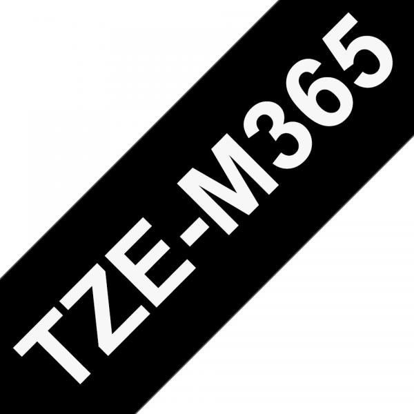 Brother TZE-M365 nastro per etichettatrice Bianco su nero (Tze-M365 Printer Ribbon White - Warranty: 12M)