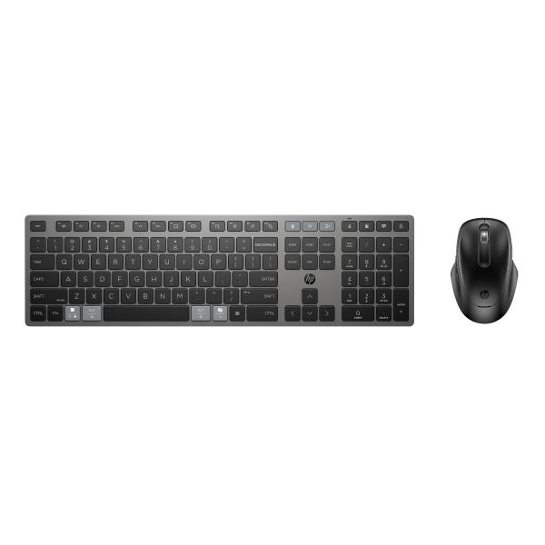 HP Combinazione di tastiera e mouse wireless ricaricabili multidispositivo 720 (720 Multi-Device Rechargeable - Wireless Keyboard And Mouse - Combo - Warranty: 12M)