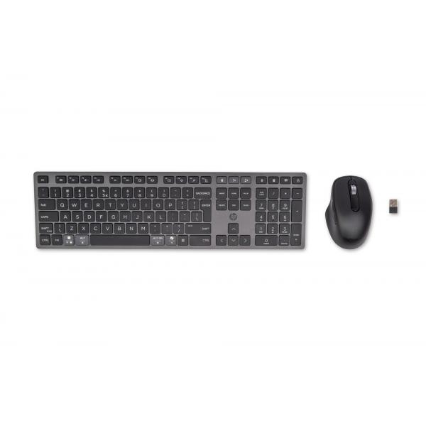 HP Combinazione di tastiera e mouse wireless ricaricabili multidispositivo 720 (720 Multi-Device Rechargeable - Wireless Keyboard And Mouse - Combo - Warranty: 12M)