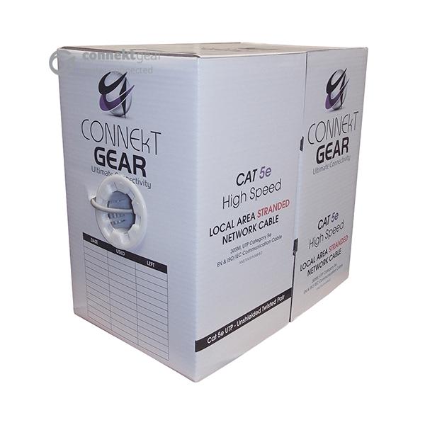 connektgear 28-0305UG cavo di rete Grigio 305 m Cat5e U/UTP [UTP] (305m CAT5e UTP Stranded Network Cable Drum - 24AWG - Grey)
