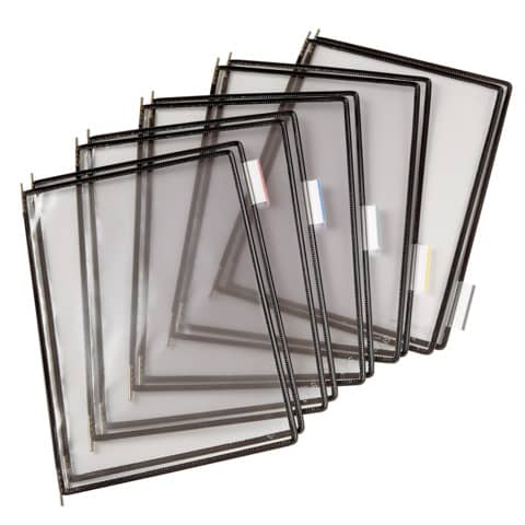 Buste per leggio Tarifold® T-Technic A4 nero - PVC bordo rinforzato Conf. 10 pezzi - B114007