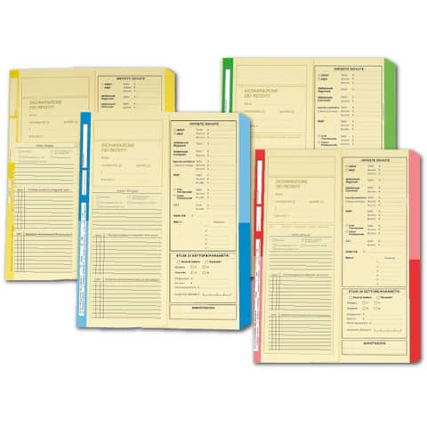 Cartelline a 2 lembi 4Pro dichiarazione dei redditi A4 cellulosa 225 g/m² dorso 2 cm verde conf. da 50 pezzi - 4175 03