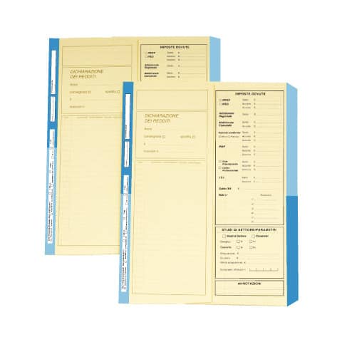 Cartelline a 2 lembi 4Pro dichiarazione dei redditi A4 cellulosa 225 g/m² dorso 2 cm bluconf. da 50 pezzi - 4175 01