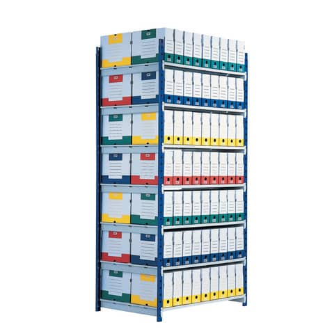 Modulo aggiunta scaffalatura Paperflow RANG'ECO regolabile 125x70x200 cm blu - K607171