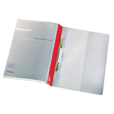 Cartelline ad aghi con clip Esselte Quotation File 23,8x31 cm pvc semirigido rosso conf. da 25 - 28359