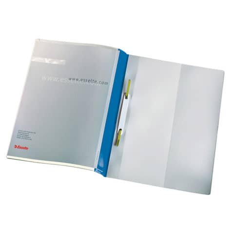 Cartelline ad aghi con clip Esselte Quotation File 23,8x31 cm pvc semirigido blu conf. da 25 pezzi - 28363