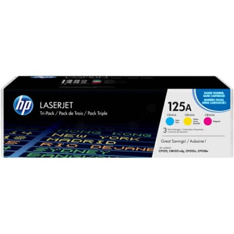 Toner 125A HP ciano+magenta+giallo Conf. 3 - CF373AM