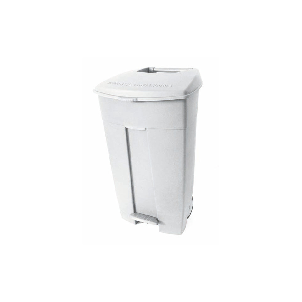 Contenitore mobile a pedale Medial Contiplast 120L in PP bianco 102534 - Image 5