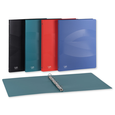 Raccoglitore a 4 anelli in PPL riciclato Osmose D 15 - 22x30 cm - conf. da 20 pezzi in colori assortiti - 400162659