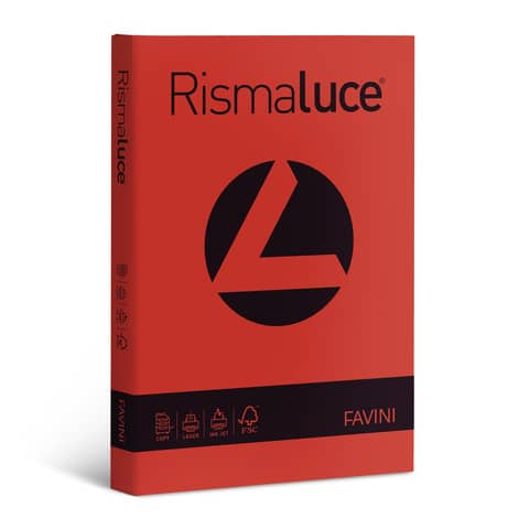 Carta colorata Favini Rismaluce colori forti 90 g/m² A3 scarlatto Risma da 300 fogli - A66C313