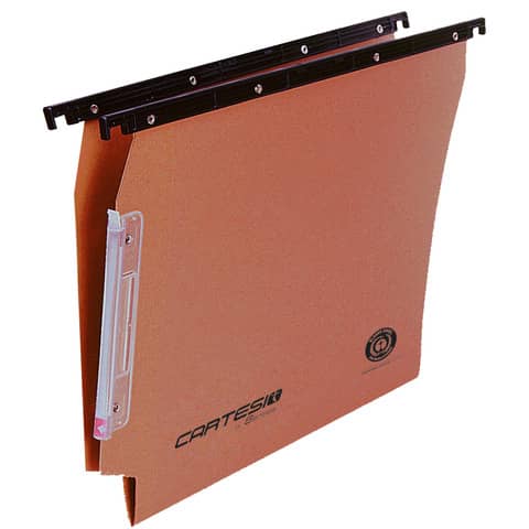 Cartelle sospese laterali per armadi CARTESIO 33 cm fondo a V arancio Conf. 50 pezzi - 114 F BETA - B2
