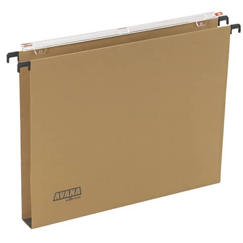 Cartelle sospese orizzontali per cassetti AVANA 33 cm fondo U 3 cm avana Conf. 50 pezzi - 060/330 Beta 3 -B1