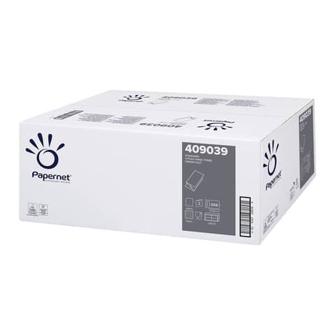 Asciugamani piegati Papernet - conf. 15 pz - formato 21x22 cm - 409039