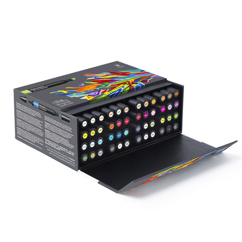 Value pack pennarelli Winsor&Newton Promarker doppia punta fine-larga - 48 colori assortiti - 0290067