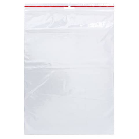 Buste trasparenti chiusura grip in LDPE 50 µm Q-Connect idonee al contatto alimentare - conf. 1000 pz - 23x32 cm