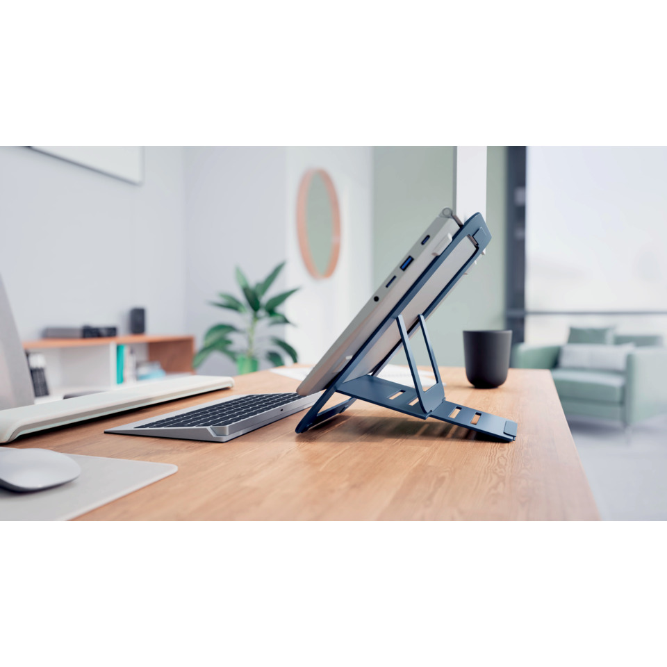Supporto per laptop regolabile ultrapiatto in alluminio Leitz Ergo grigio scuro - 300x10x210 mm - 63460089 - Image 3