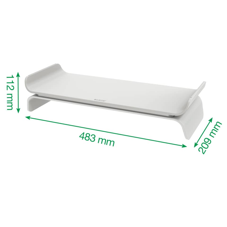 Supporto per monitor regolabile a 2 altezze Leitz Ergo grigio chiaro - 209x112x438 mm - 65040085 - Image 5