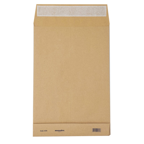 Buste a sacco Blasetti Monodex Avana in carta kraft 120 g/m² - fondo quadro - 25+4x35,3 cm - conf. 250 pz - 0935