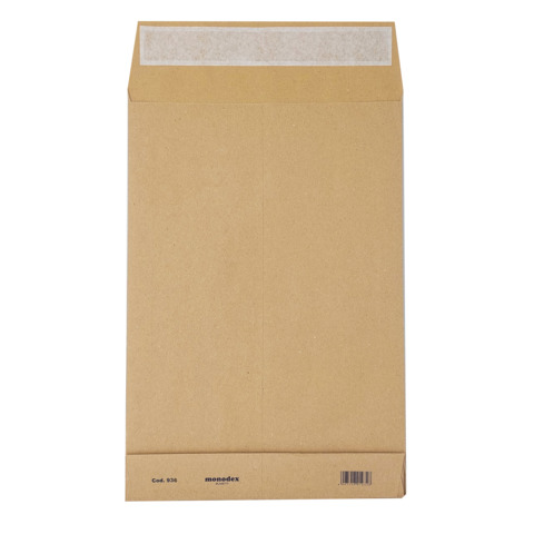 Buste a sacco Blasetti Monodex Avana in carta kraft 120 g/m² - fondo quadro - 30+4x40 cm - conf. 250 pz - 0936