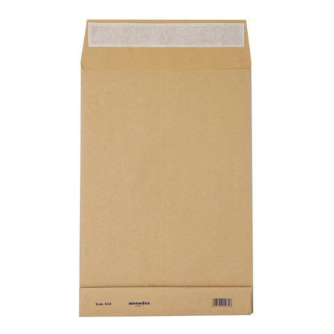 Buste a sacco Blasetti Monodex Avana in carta kraft 120 g/m² - fondo quadro - 23+4x33 cm - conf. 250 pz - 0934
