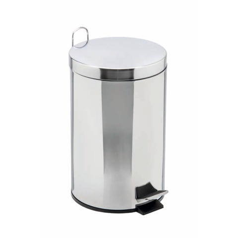 Pattumiera a pedale Medial Bin galva con secchio in acciaio galvanizzato 250x400mm/12L - 106412