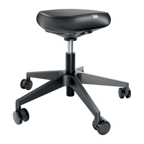 Sgabello Active Leitz Ergo con rotelle e sedile comfort nero - 65780095