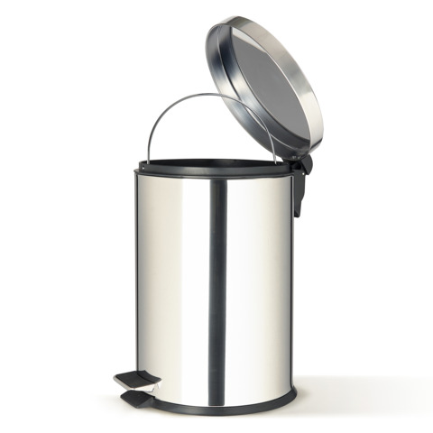 Bidone in acciaio inox con pedale Perfetto e vaschetta estraibile da 20 L ''Premium'' Ø 34x H.44,5 cm - 0447 - 0448