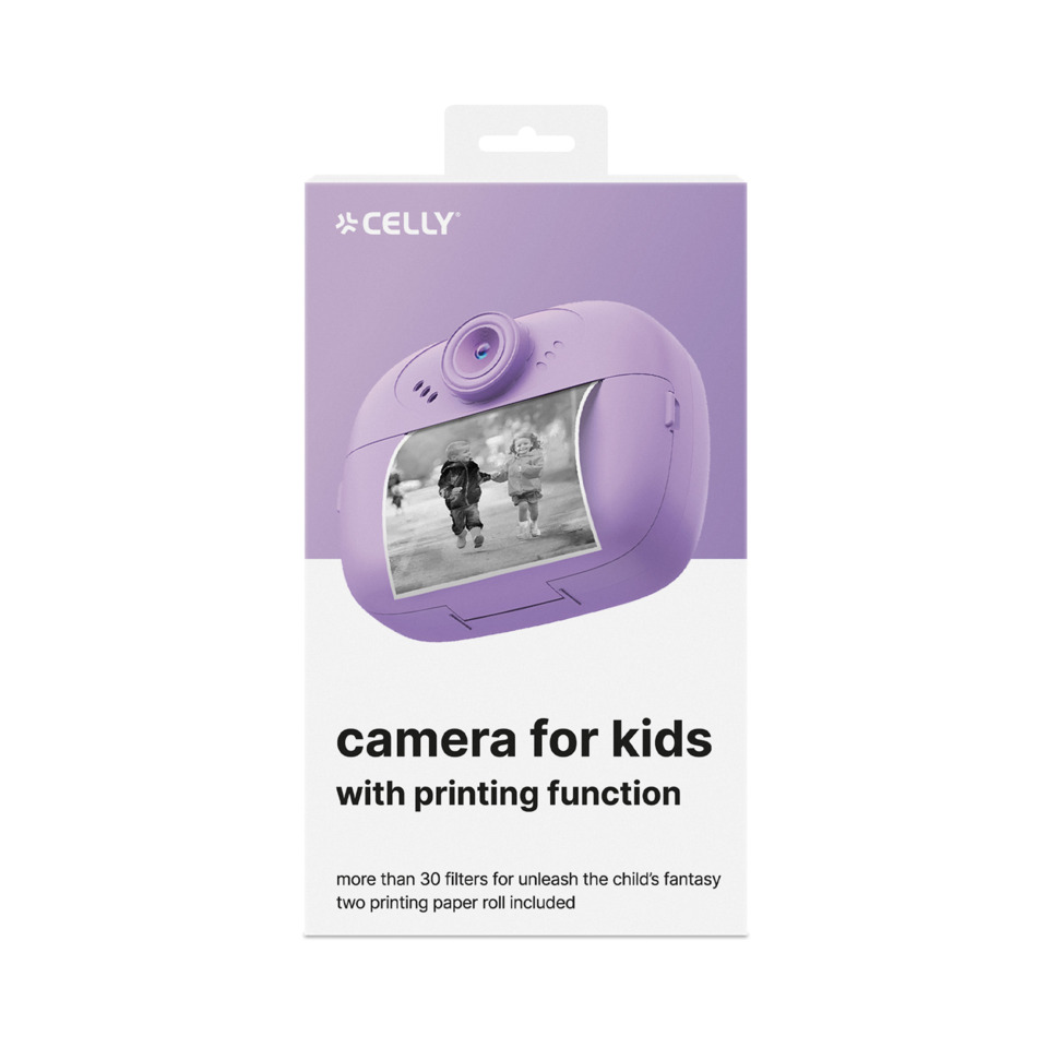 Printing camera per bambini Celly KidsCamPrint con funzione di stampa - colore lilla - KIDSCAMPRINTVL - Image 3