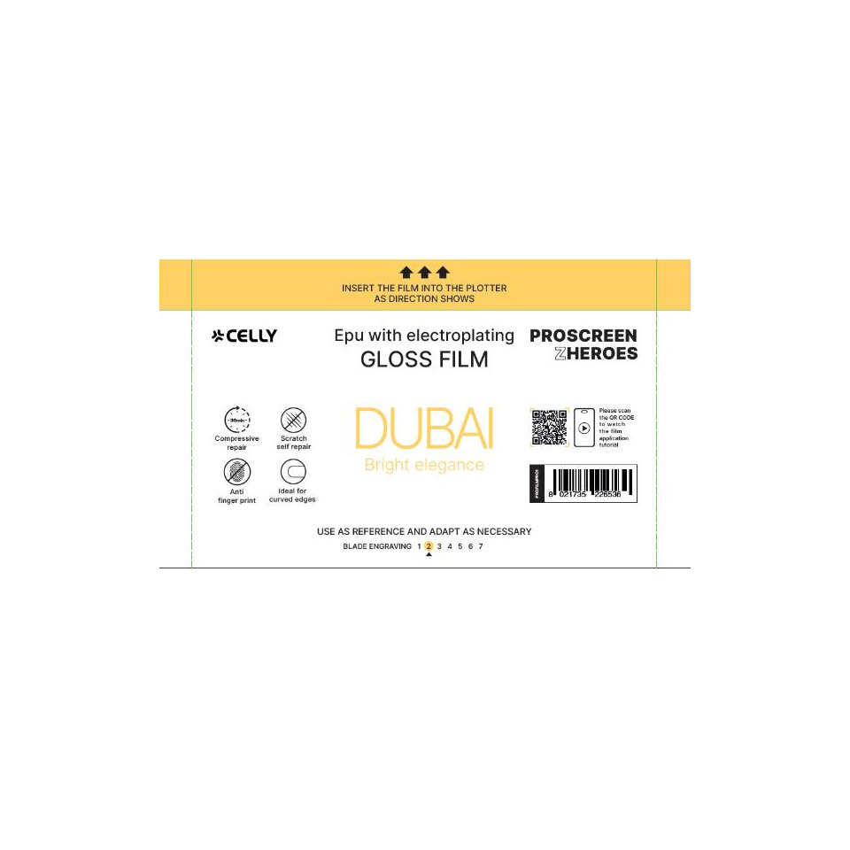 Pellicola protettiva per Smartphone Celly Dubai Glossy Electric Plate - conf. 50 pz - PROFILMPRO50 - Image 4