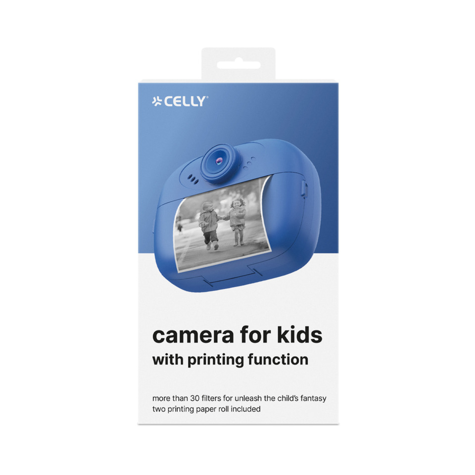 Printing camera per bambini Celly KidsCamPrint con funzione di stampa - colore blu - KIDSCAMPRINTBL - Image 3