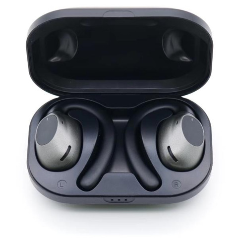 Auricolari sportivi Nilox Runbeat true wireless ENC con archetto ergonomico - colore nero - NXTWRUNBEATOR