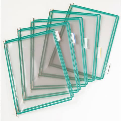 Buste per leggio Tarifold® T-Technic A4 verde - PVC bordo rinforzato Conf. 10 pezzi - B114005