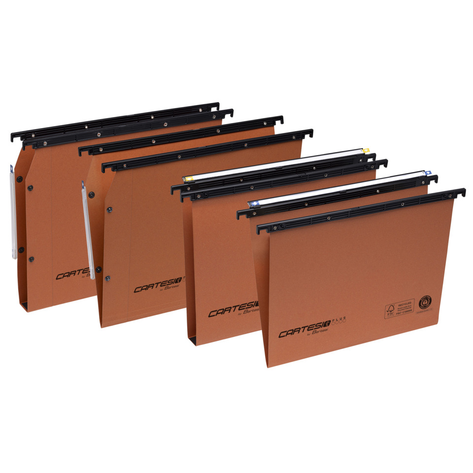 Cartelle sospese orizzontali per cassetti CARTESIO PLUS 39 cm fondo U3 arancio Cf. 25 pz - 300/395 Link 3 -A2 - Image 4