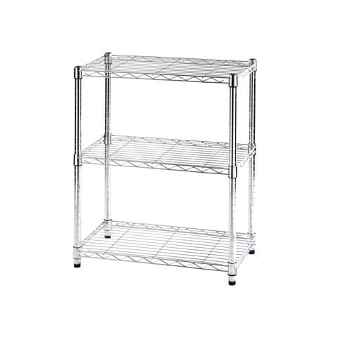 Scaffale a 3 ripiani Serena Group Archimede in acciaio grigio 60x36x75 cm - ZN1424-3