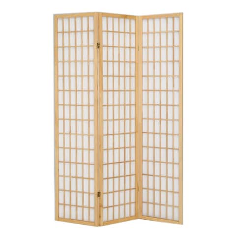 Paravento a 3 ante Serena Group in legno e carta di riso faggio 130,5x178 cm NY1002-3