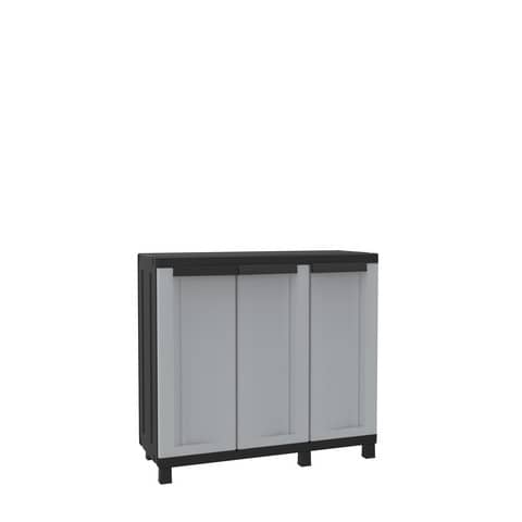 Armadietto a tre ante TERRY Twist Black 102B grigio/nero 102x39x91,5 cm 1002711