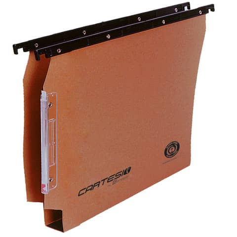 Cartelle sospese laterali per armadi CARTESIO 33 cm fondo U 3 cm arancio Conf. 50 pezzi - 114 F BETA 3 - B2
