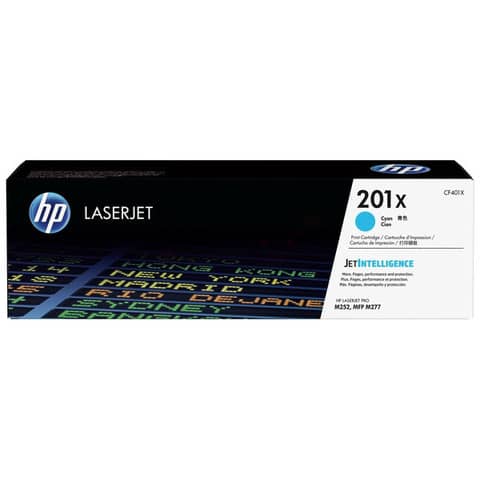 Toner alta capacità 201X HP ciano CF401X