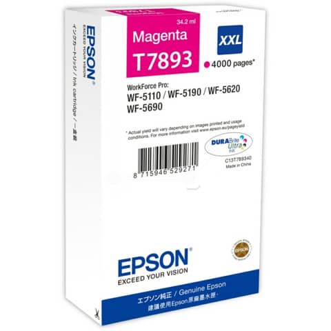 Cartuccia inkjet altissima resa T7893 - XXL Epson magenta C13T789340