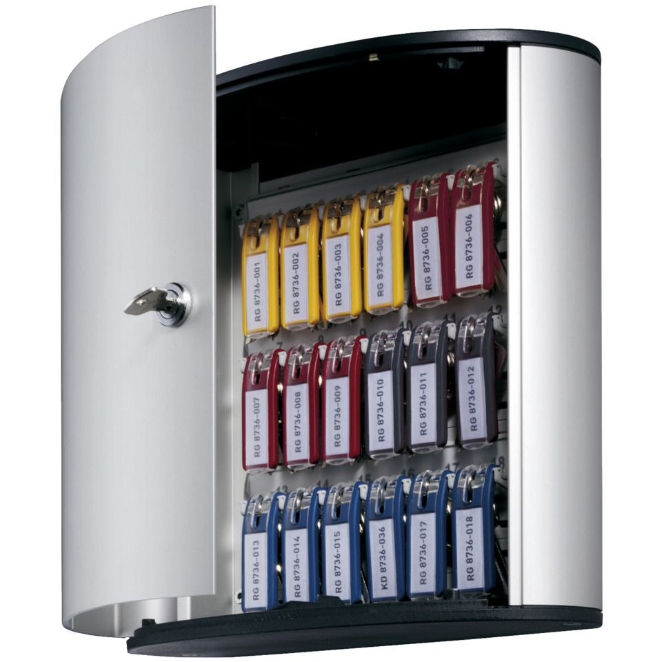 Cassetta portachiavi DURABLE KEY BOX 18 alluminio argento metallizzato - serratura a chiave - 195123 - Image 5