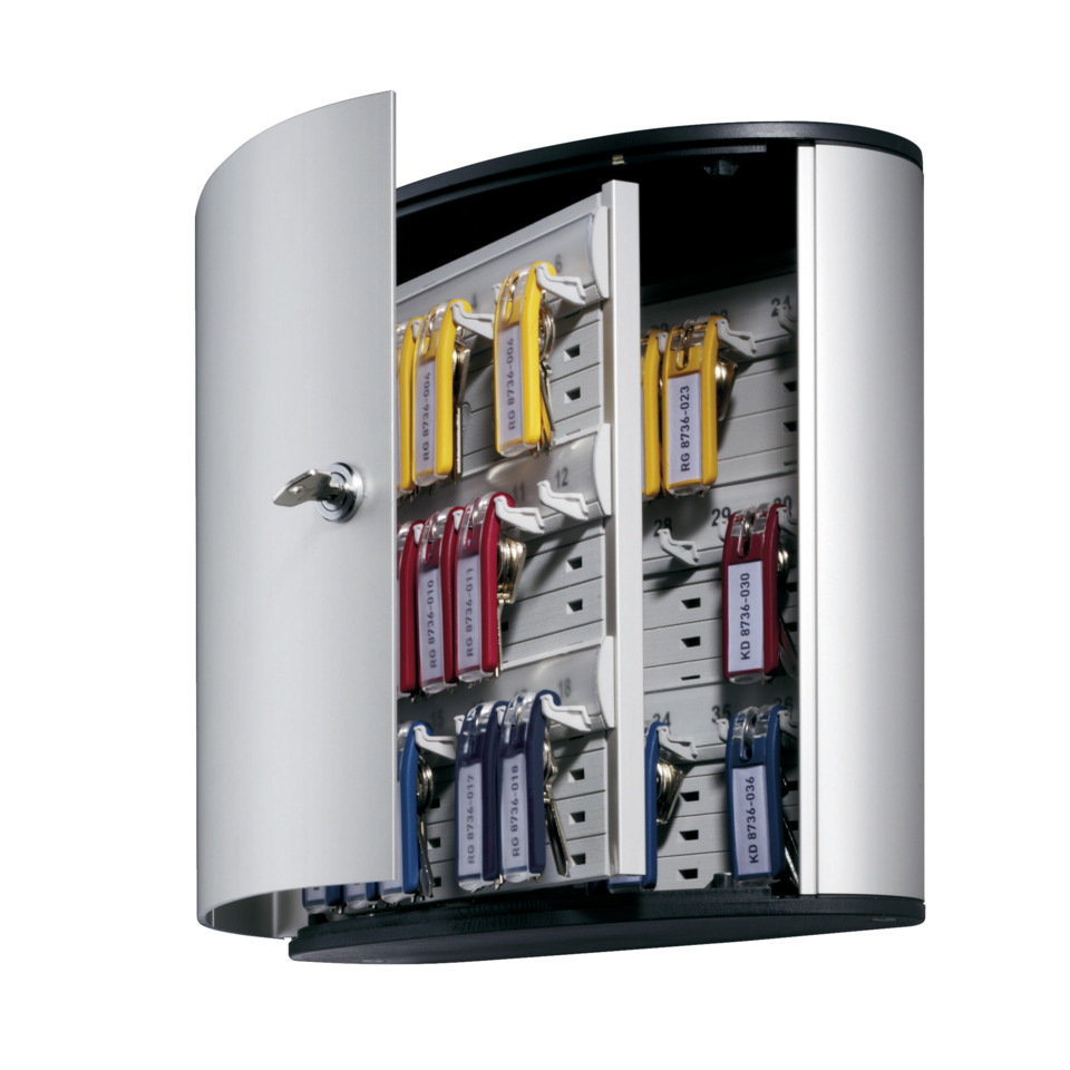 Cassetta portachiavi DURABLE KEY BOX 36 alluminio argento metallizzato - serratura a chiave - 195223 - Image 5