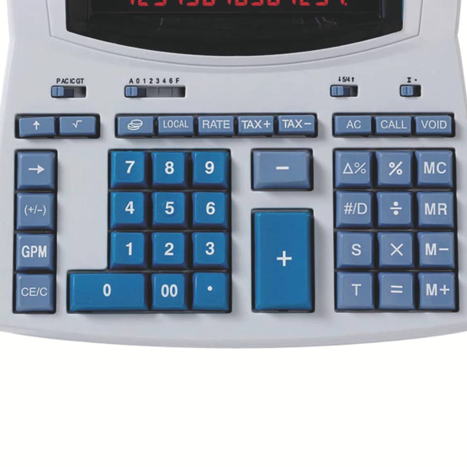 Calcolatrice scrivente termica IBICO 1491X - display 14 cifre - bianco/azzurro - IB404207 - Image 3