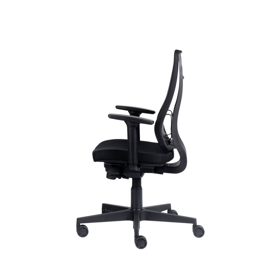 Poltrona semi-direzionale Liberty Syncro Seditaly tessuto ignifugo nero LTG0S1TEGB1R1 - Image 3